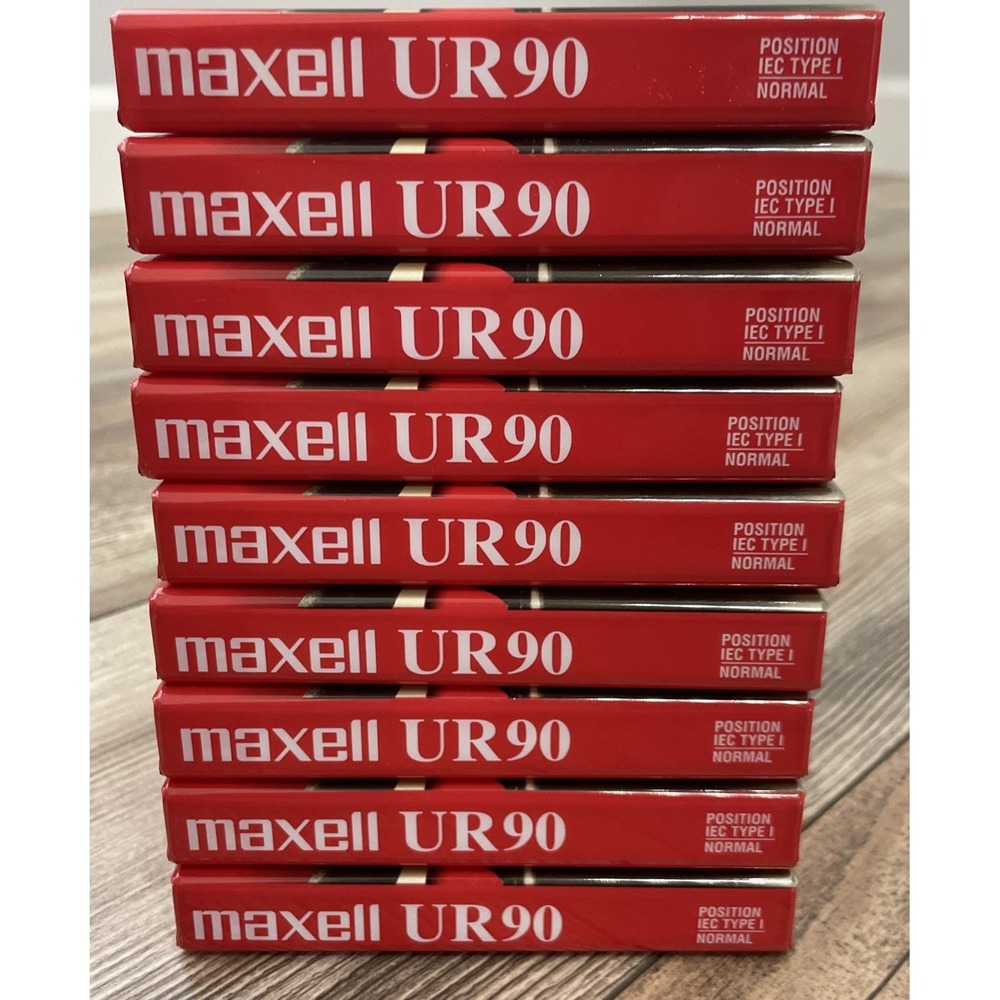 Maxell‎ UR 60 Audio Cassette Tapes Normal Bias 60 Minutes Factory Sealed 9 Tapes